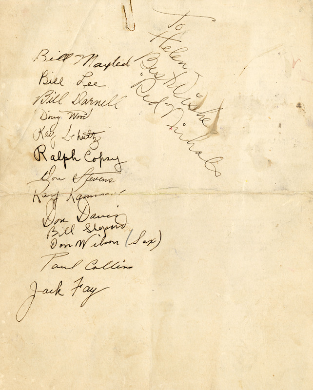 Autograph of Red Nichols
